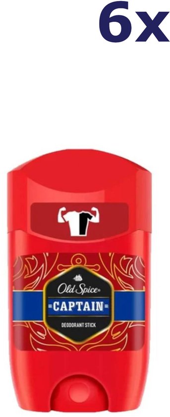 Old Spice Deodorante Stick Captain (6 x 50 ml)