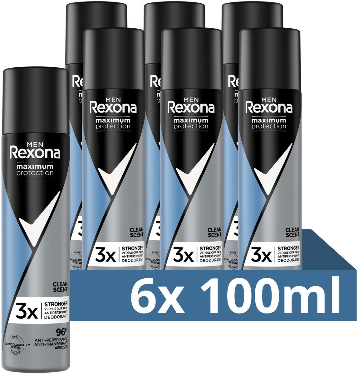 Goedkoopste Rexona Men Maximum Protection Anti-transpirant Spray - Clean Scent - met Defence Technologie - 6 x 100 ml
