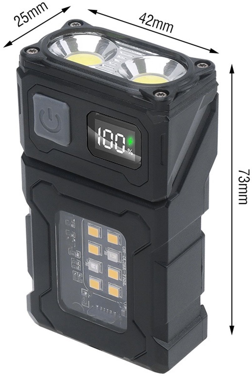 Zaklamp - Mini-Zaklamp - Zaklampen - Oplaadbare Led Zaklamp - Noodverlichting - Zaklamp Survival - Zaklamp Nood - Zaklamp Met Klip - 180 Graden Draaibare - Noodpakket - Kampeerlamp - Ip45 Waterdicht - Voor Thuis, Kamperen, Noodgevallen - Draagbare — cadeau in Sport & Outdoor - foto 8