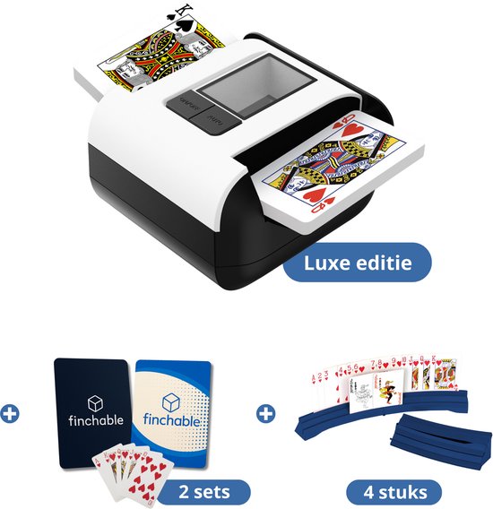 Foto: Deckdrunks kaartenschudmachine set met speelkaarten kaartenschudder schudmachine card shuffler