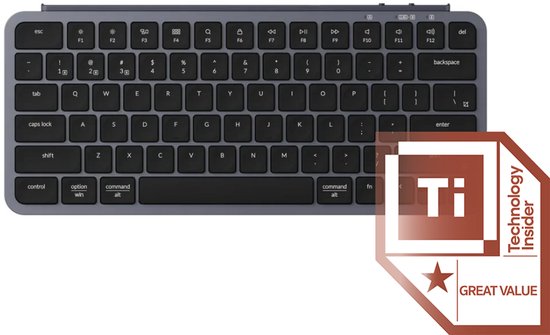 Keychron B1 Pro Ultra-Slim Draadloos Toetsenbord met ZMK-aanpassing, 3-Mode Bluetooth/2.4 GHz/Draadgebonden 425 gram Lichtgewicht met een 1.200 uur lange batterijlevensduur voor Mac/Windows-Wit