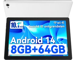 Hotlight C10 - Android 14 Tablet - 10.1 inch - 8(3+5)GB RAM/64GB ROM– 5000mAh - Wit