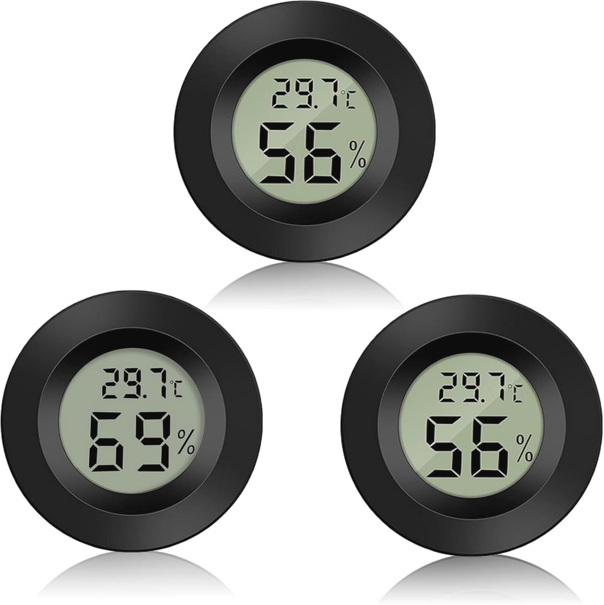 Mini Hygrometer en Thermometer - Digitale Binnenklimaatmeter voor Huizen, Kassen en Wijnkelders