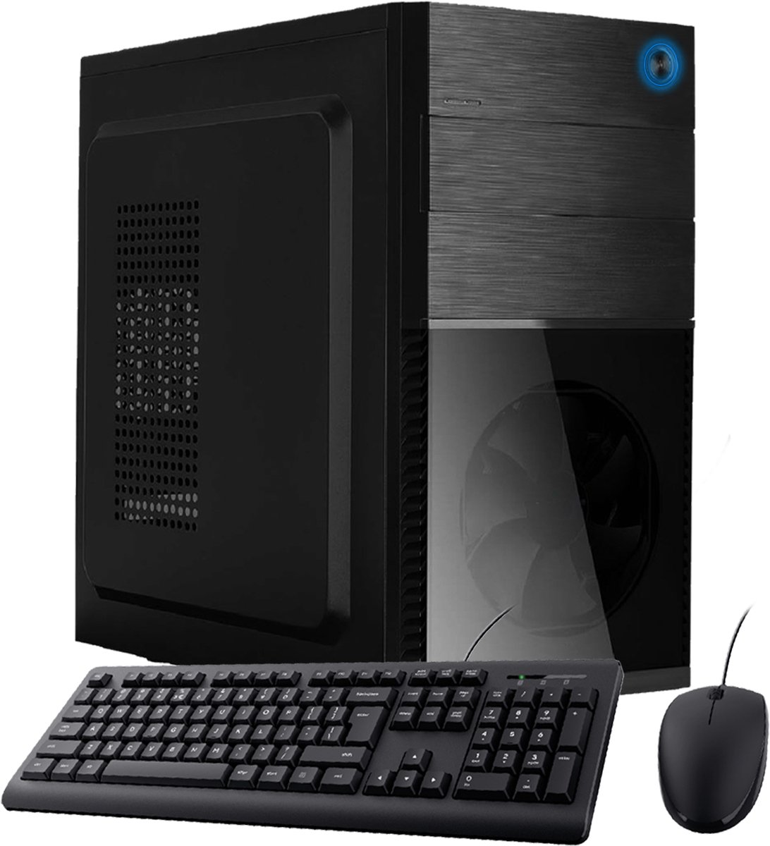 Intel Compleet PC + Muis & Toetsenbord | Intel Core i5 | 16 GB DDR4 | 500 GB SSD | RTX 3050 | Windows 11 Pro + WiFi & Bluetooth