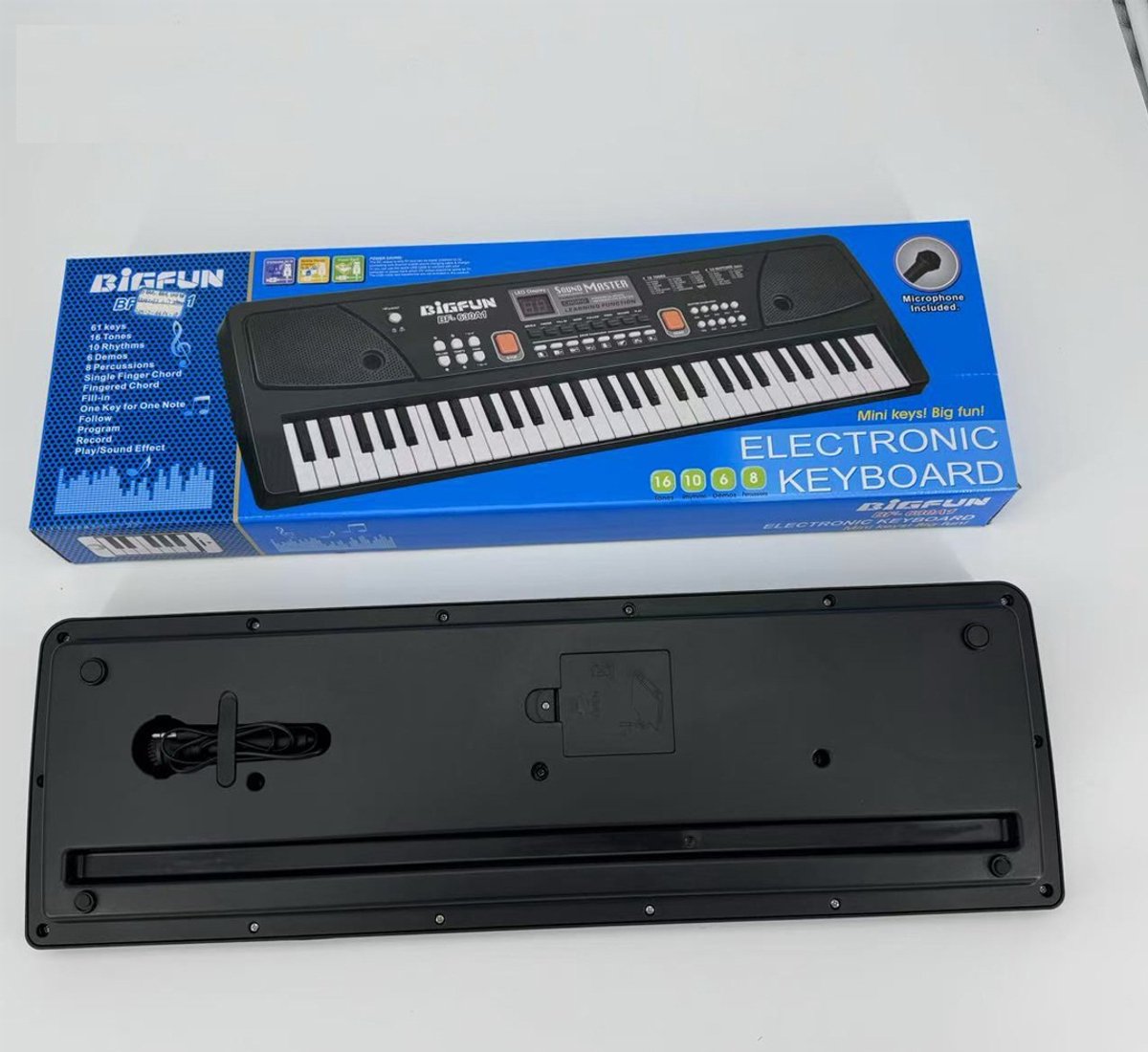 Pianoklavier/61 toetsen/Digitale piano/Keyboardpiano/Elektrische piano/Elektronisch orgel/Keyboardpiano Muziekinstrument/Met microfoon, Geschikt voor kinderen en beginners thumbnail 2