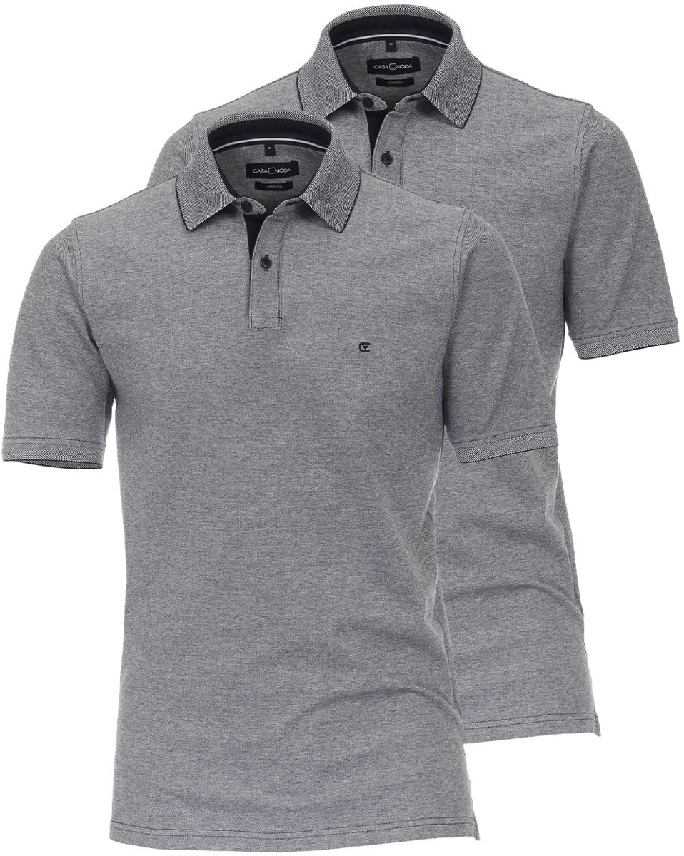 CASAMODA Heren poloshirt 2 pack Basic
