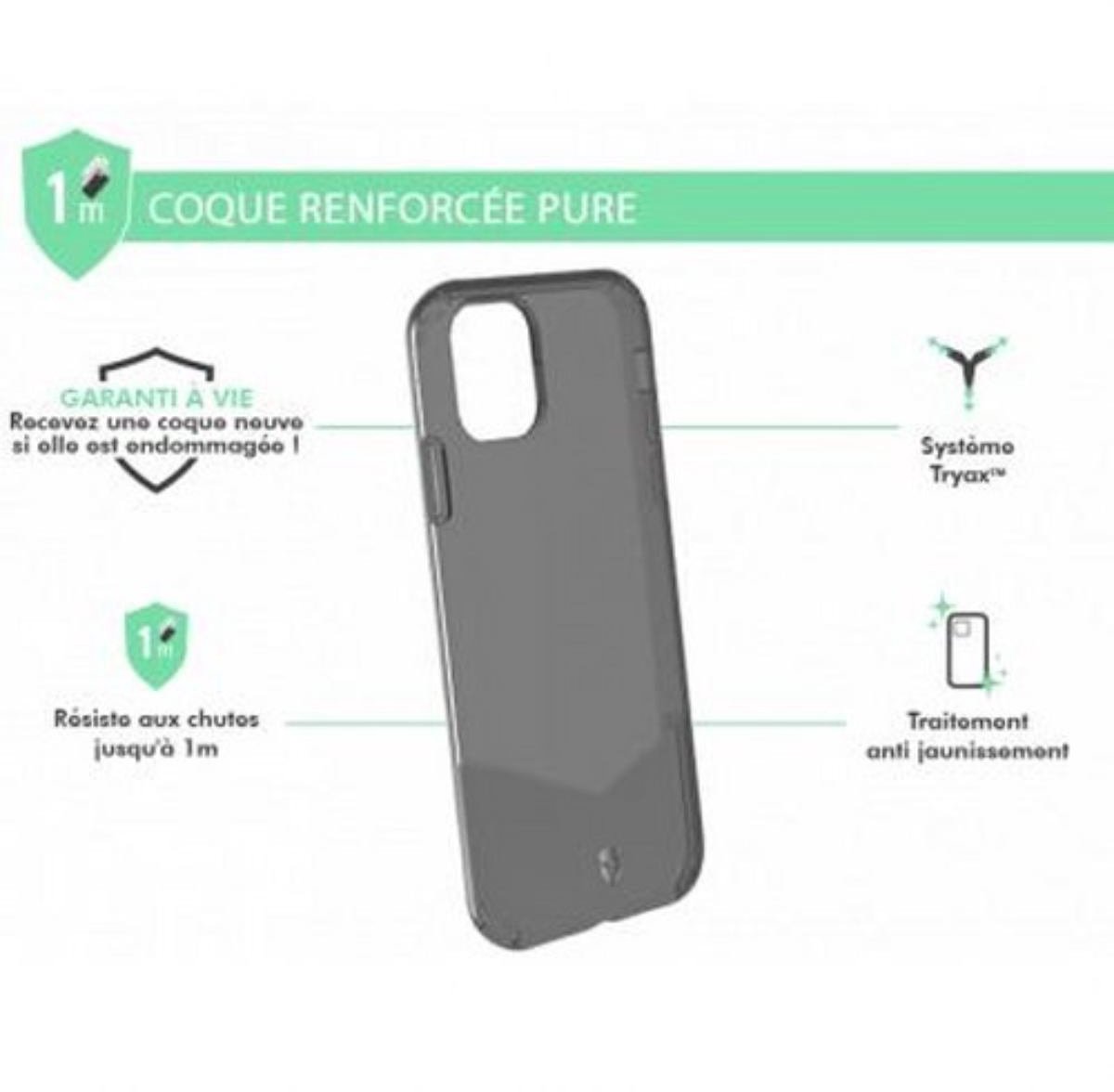 Force Case, Versterkte hoes Geschikt voor Apple iPhone 11 PURE, Transparant zwart