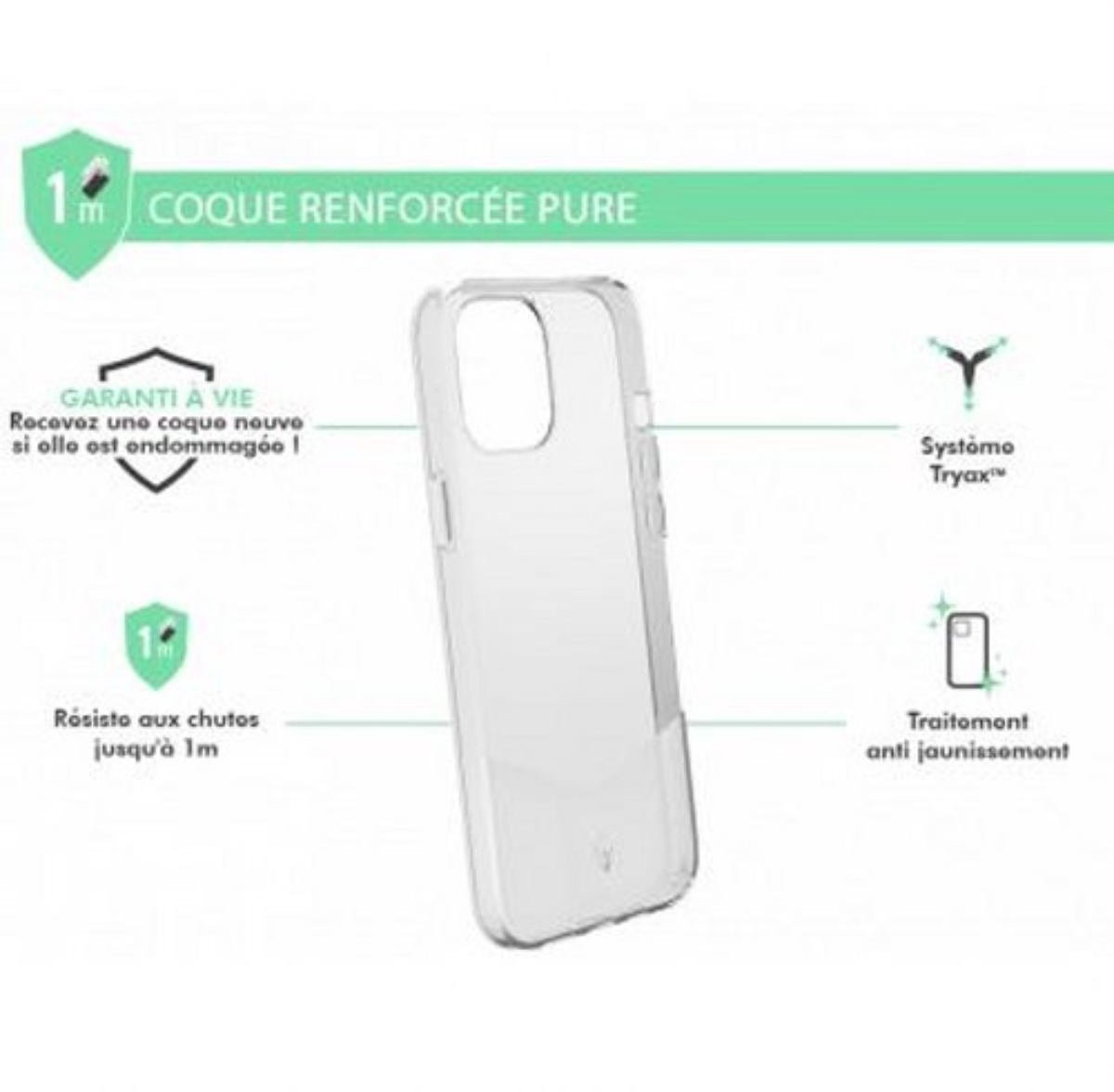 Force Case, Versterkte hoes Geschikt voor Apple iPhone 12 Pro Max PURE, Transparant