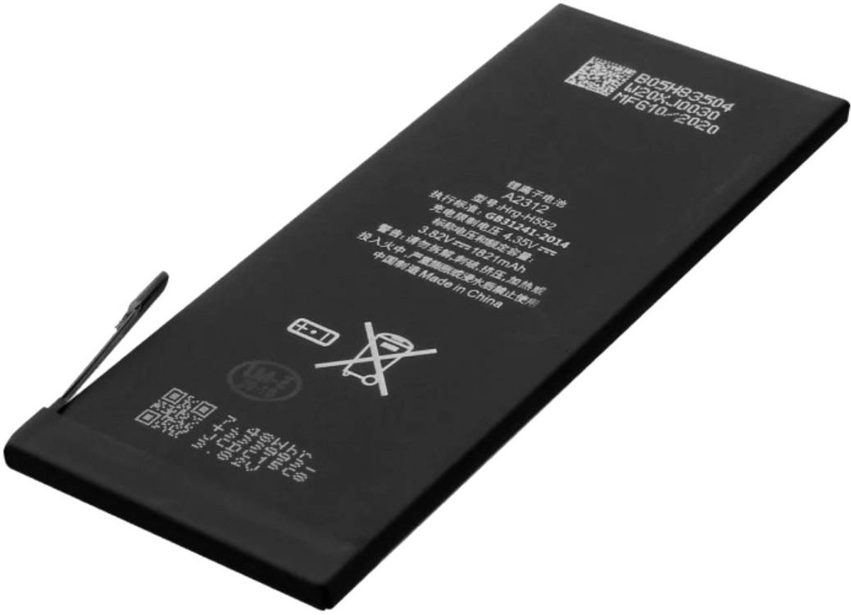 Avizar Interne batterij Geschikt voor Apple iPhone SE 2020 Li-ion 1821mAh 3,82V, Zwart