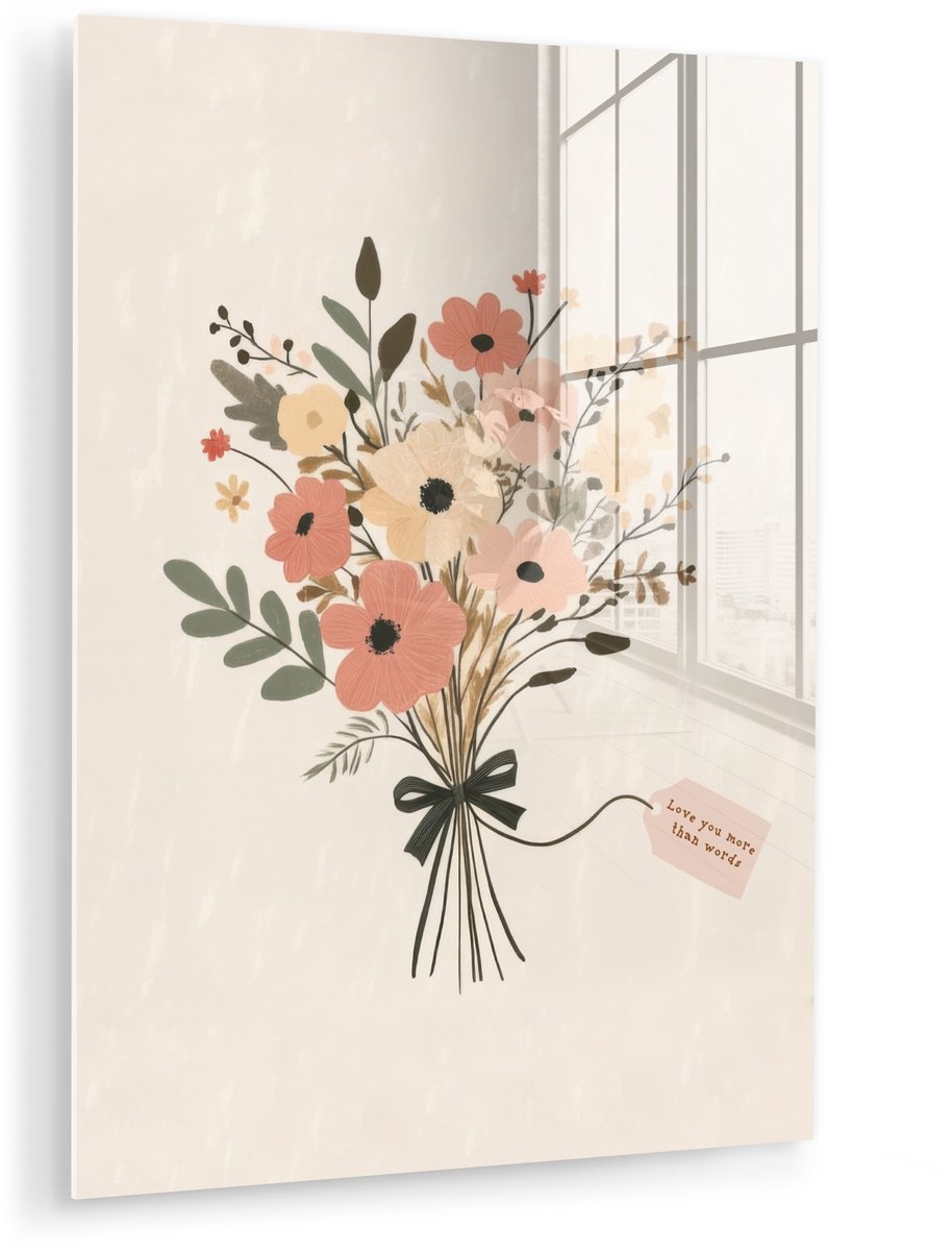 Bloemen - Quote - Beige - Lint