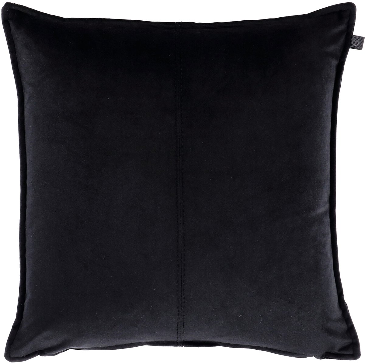 Overseas - sierkussen - middlestitch - velours - zwart - 45x45cm