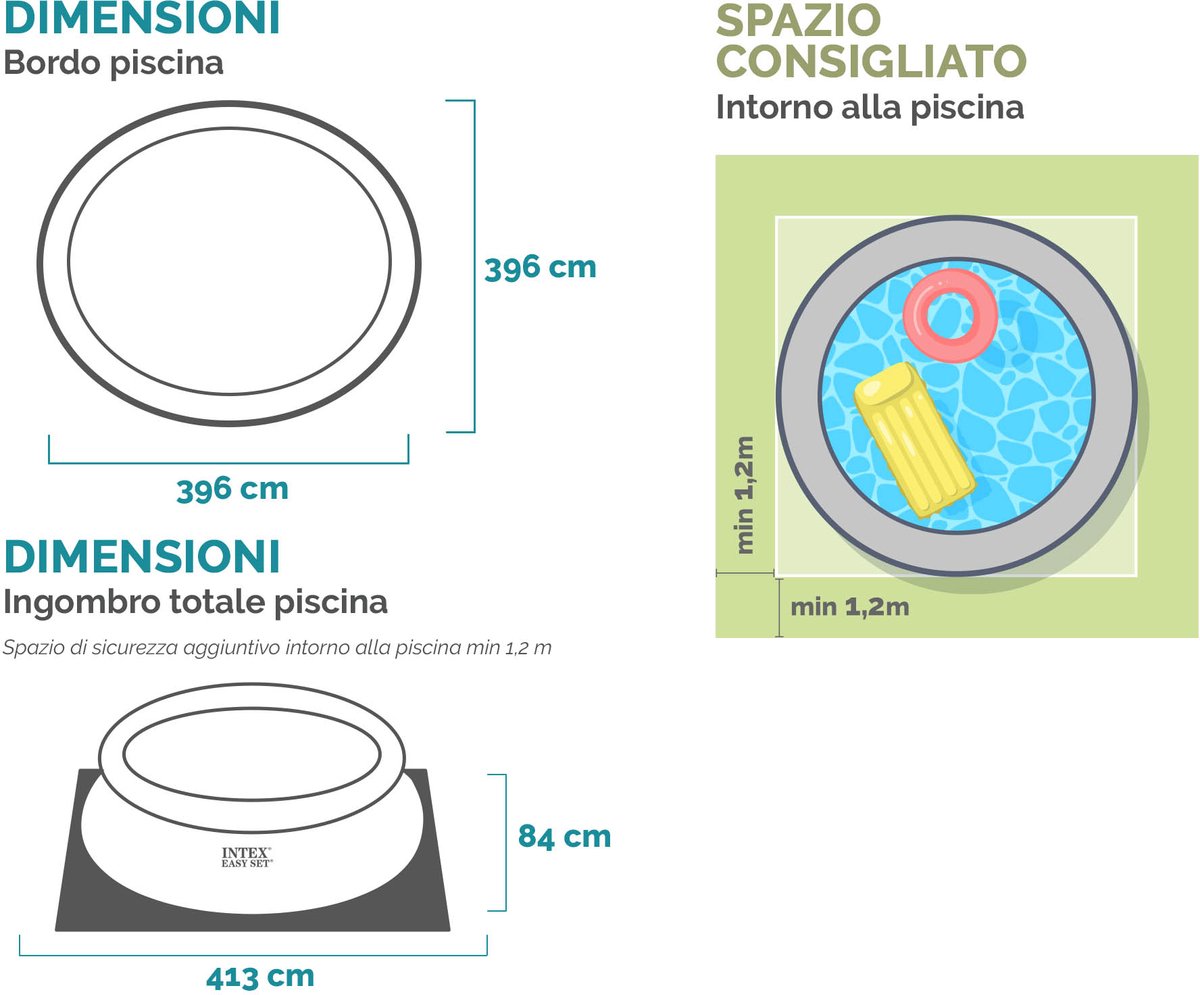 Intex Easy Set Pool - Ø 396 x 84 cm
