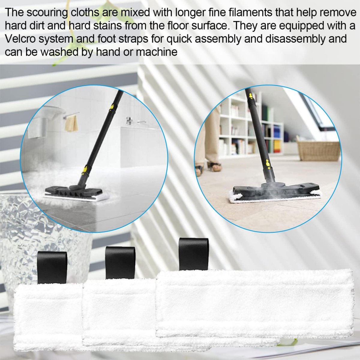 Accessoires Set Geschikt Voor Kärcher Easyfix SC2, SC3, SC4 & SC5 - Stoomreinigeraccessoires - 12-Delig - Vervangende Microvezeldoekjes - Mop Pad Dweil - Borstel voor Stoomreiniger - Stoomreiniger Vervanging Onderdelen - Krachtige Vlekverwijdering – foto 6