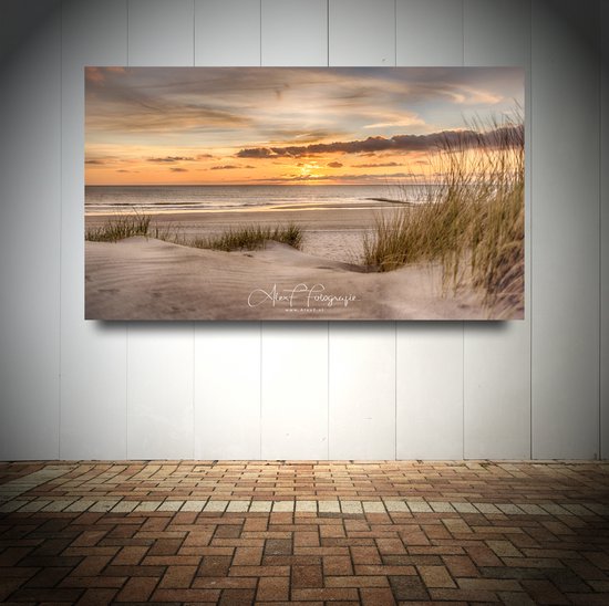 Foto op Canvas - Strand AlexF030 – Formaat 120 x 70cm - Wanddecoratie - Muurdecoratie woonkamer - Slaapkamer decoratie - Kamer accessoires - Schilderijen op canvas