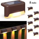 Bol.com buitenverlichting zonne energie-LED Wandlampjes op Zonne Energie-8 Stuks-Solar Tuinverlichting - Tuinverlichting op Zonn... aanbieding