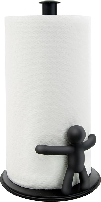 Papieren Handdoekhouder voor op het Aanrecht - Zwart - 11x3.5 Inch | bol