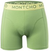 MONTCHO - Série Dazzle - Boxer pour homme - Sous-vêtements homme - Boxers - Sous-vêtements pour homme - 1 paquet - Vert clair - Homme - Taille XS