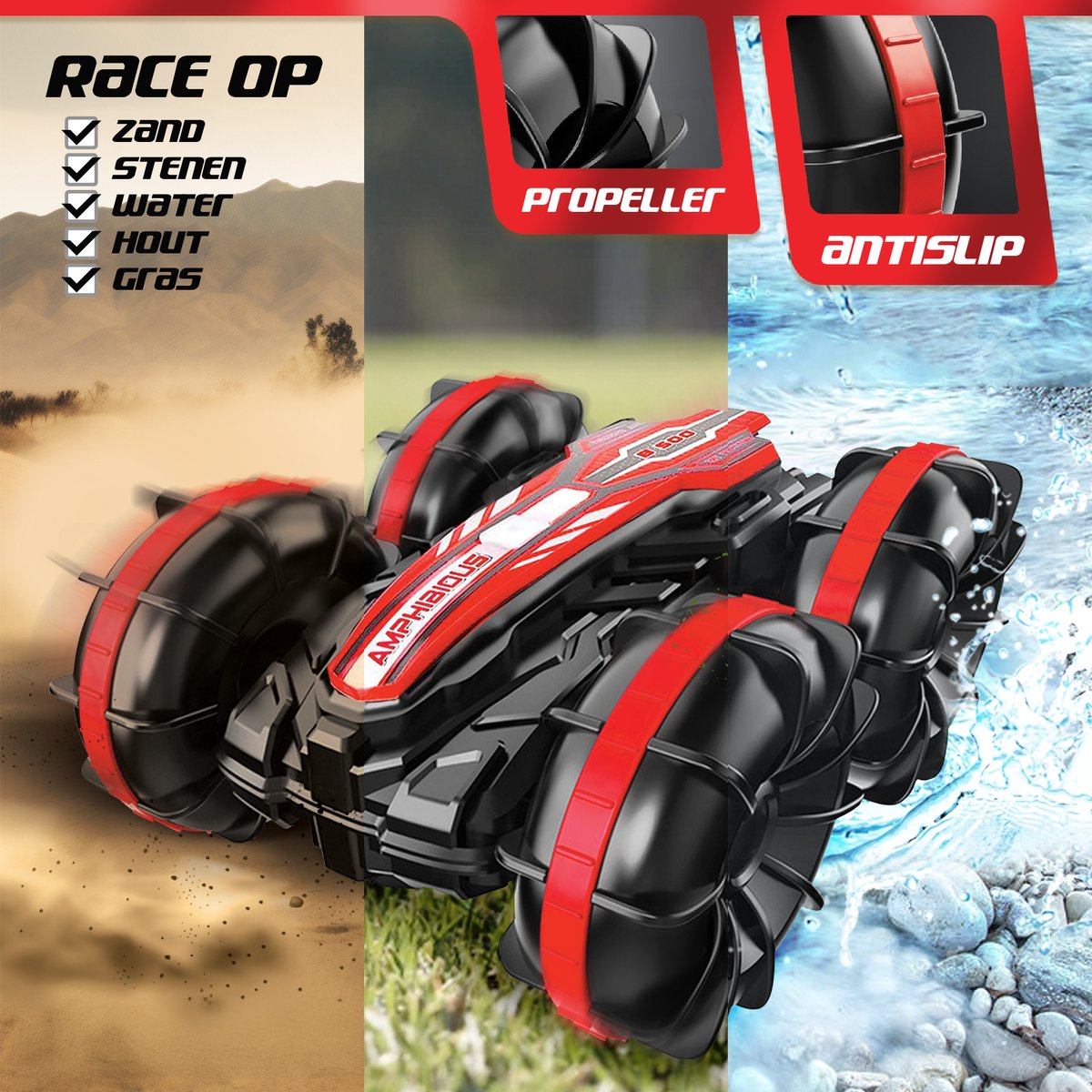 VERTREX RC Bestuurbare Auto - Afstandsbestuurbare Auto - Race Auto Radiografisch - Offroad Afstandbestuurbaar - Waterdicht - Extra Accu — afbeelding 3