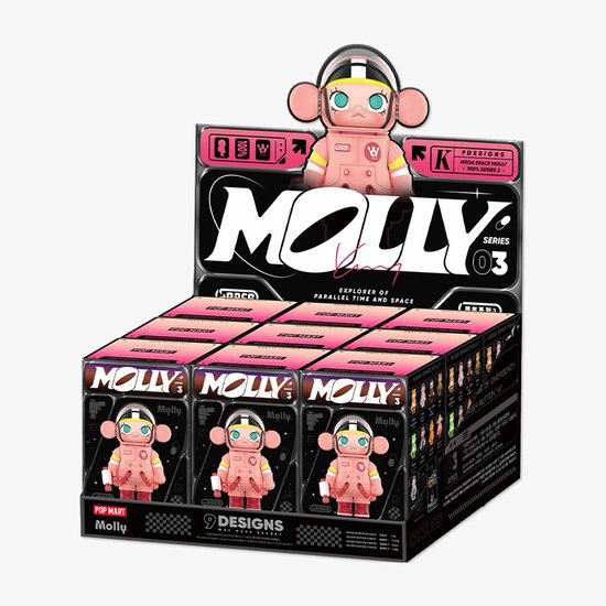 POP MART MEGA SPACE MOLLY - 100% Series 3 Blind Box Display (9