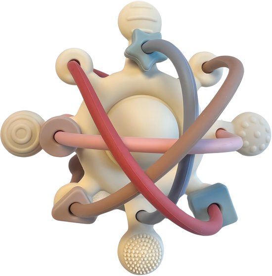 Bitey Berry Bliss Reborn - Bijtring Baby - Montessori Speelgoed - BPA-vrij - Grijp- en Bijtspeelgoed - Kraamcadeau - Babyshower Cadeau - Baby Speelgoed - Spelen en ontdekken - vanaf 3 maanden