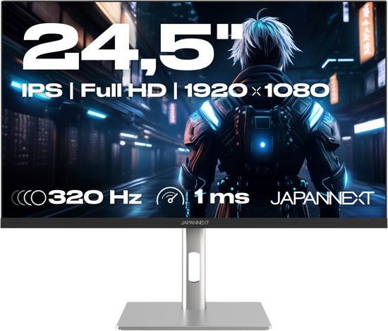 JAPANNEXT Gaming Monitor 24.5" IPS Full HD (1920x1080) 320Hz 1ms | JN-IPS245G320F-HSP