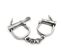 Nooitmeersaai - Handboeien haaitand - Metaal - Zilver - incl. slot