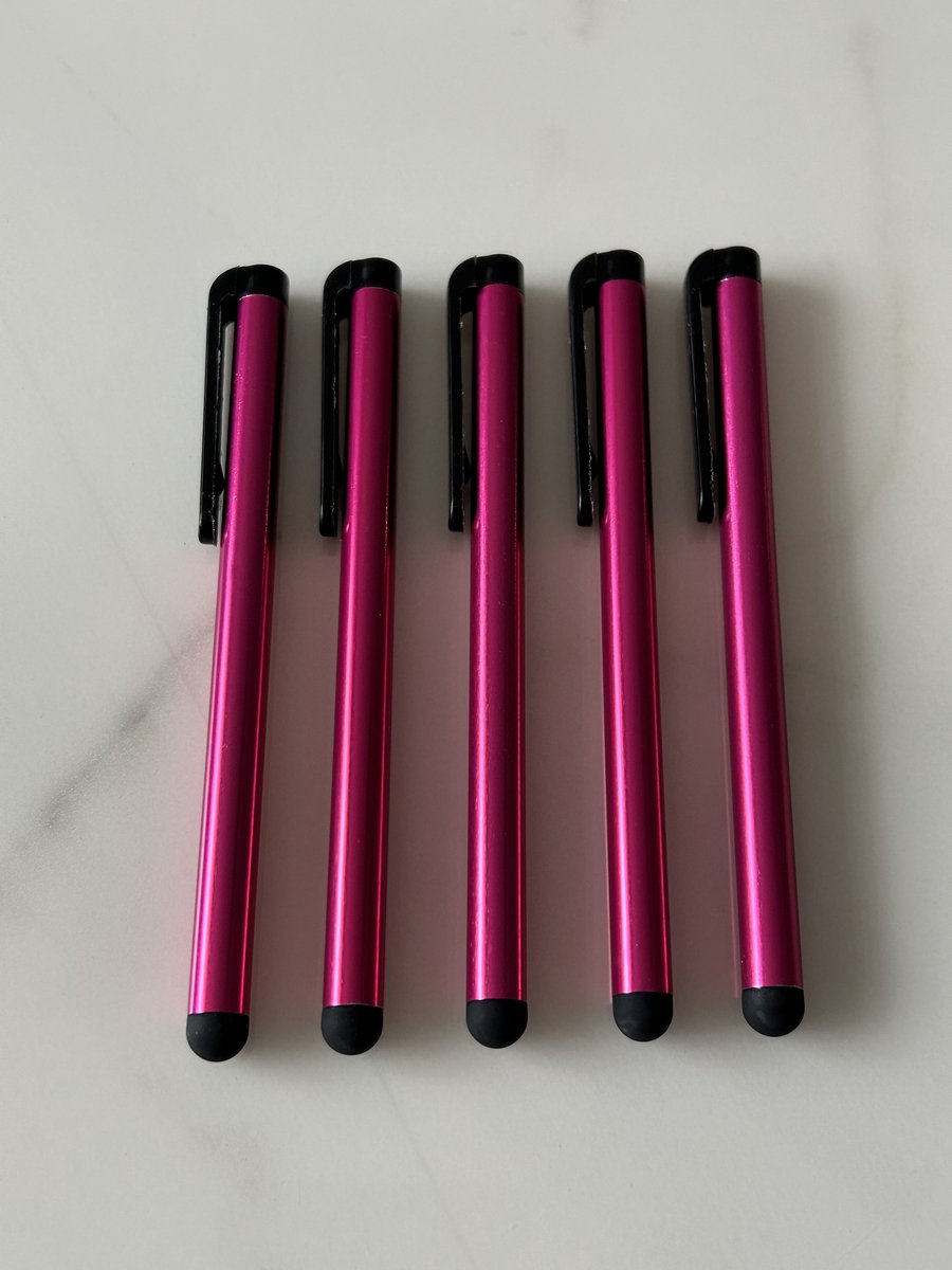 5 Stuks Tablet & Telefoon Stift / Robuuste Touchpen / Touchstift / Touch / Touchscreen Pen - Roze