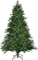 Black box kunstkerstboom led brampton spruce maat in cm: 230 x 147 groen 320 lampjes met warmwit led - GROEN