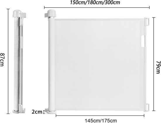 UISEBRT Deur Veiligheidspoort Uitbreidbaar 0-150 cm/0-59 inch, Trapveiligheidspoort voor Baby en Huisdieren, Kinderveiligheidspoort voor Binnen en Buiten Gebruik, Zwart
