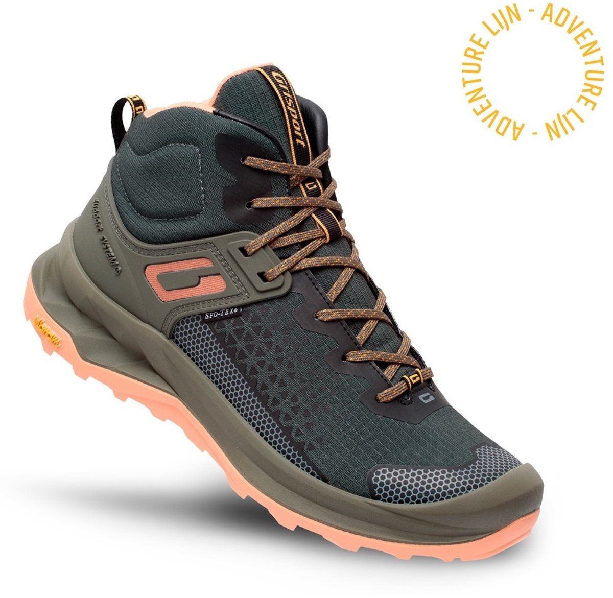 Grisport Explorer Mid Wandelschoen Dames leren lage wandelschoenen /Peach Multicolor