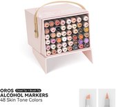Arrtx - OROS Brush & Chisel - Alcohol based Art markers - 48 Skin Tone kleuren