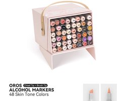 Arrtx - OROS Brush & Chisel - Alcohol based Art markers - 48 Skin Tone kleuren