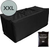 Chefarone Beschermhoes Tuinkussens - Extra groot 60x175 cm - Opberghoes Tuinmeubels, Loungeset en Ligbed - Kussentas voor Loungekussens - Tuinkussenhoes Waterdicht - Weerbestendig - UV-bescherming - Zwart