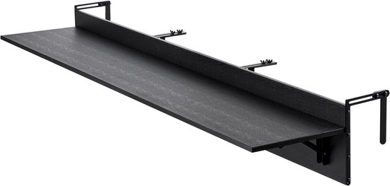 VEVOR Ophangtafel voor balkon, 30,5 x 149,9 cm, opvouwbare balkonreling, outdoor serveerbar, ruimtebesparend, 22,7 kg laden, geschikt voor baluster tuin terras