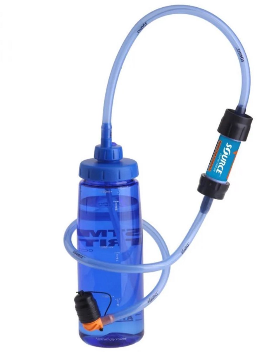 Source waterfilter Survival kit - met ConverTube en Mini Sawyer 4x dop