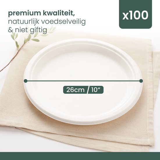 Algon Wegwerpborden, Afmeting 18 Cm, Robuust En Milieuvriendelijk Ideaal Voor Feestjes Evenementen Bijeenkomsten 72 Stuks 2927339525