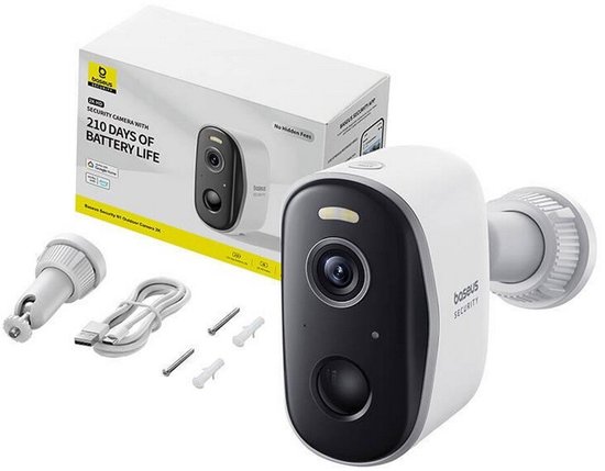 Baseus Security N1 Serie - Beveiligingscamera 2K - Buitenkant - 145° - LED Nachtzicht van Baseus — afbeelding 4