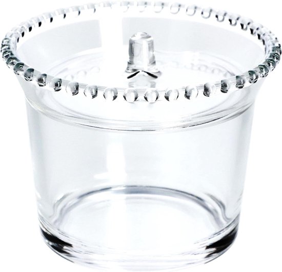 Kerafactum Suikerpot met deksel, doos voor losse thee, koffie, suiker, vintage retro stijl, voorraaddozen van metaal, sugar bowl, suikerpotjes, theeblikjes in wit, bamboe deksel, siliconen afdichting