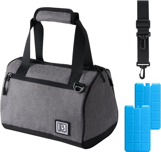 Brisby 10L Koeltas Grijs + Thermosbeker Set RVS - Voor vrouwen die altijd onderweg zijn van Brisby — afbeelding 2