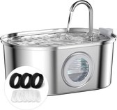 High Aspect® Premium RVS Drinkfontein Kat - Inclusief filter - Met Kraantje - Kattenfontein - Drinkfontein kat - Drinkbak - Waterbak - Drinkfontein - hond - kat - drinkbak - Robuust
