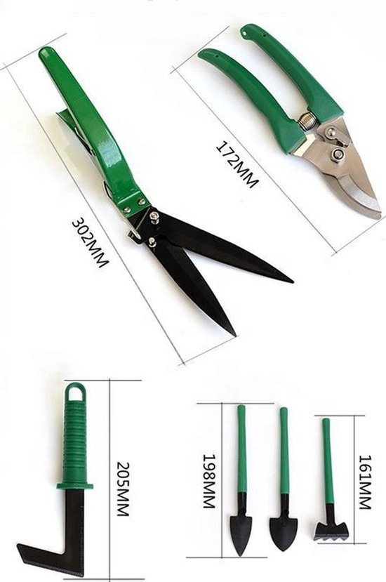 10-Delige Tuingereedschap Set inclusief Opbergkoffer - Tuinierset - Tuinsetje - Gereedschap voor Tuin - Tuinschaar - Tuinschepje - Bloemenschaar - Voegenkrabber - Plantenspuit - Grasschaar - Bloemenschep - Tuinhark van Sens Design — afbeelding 2