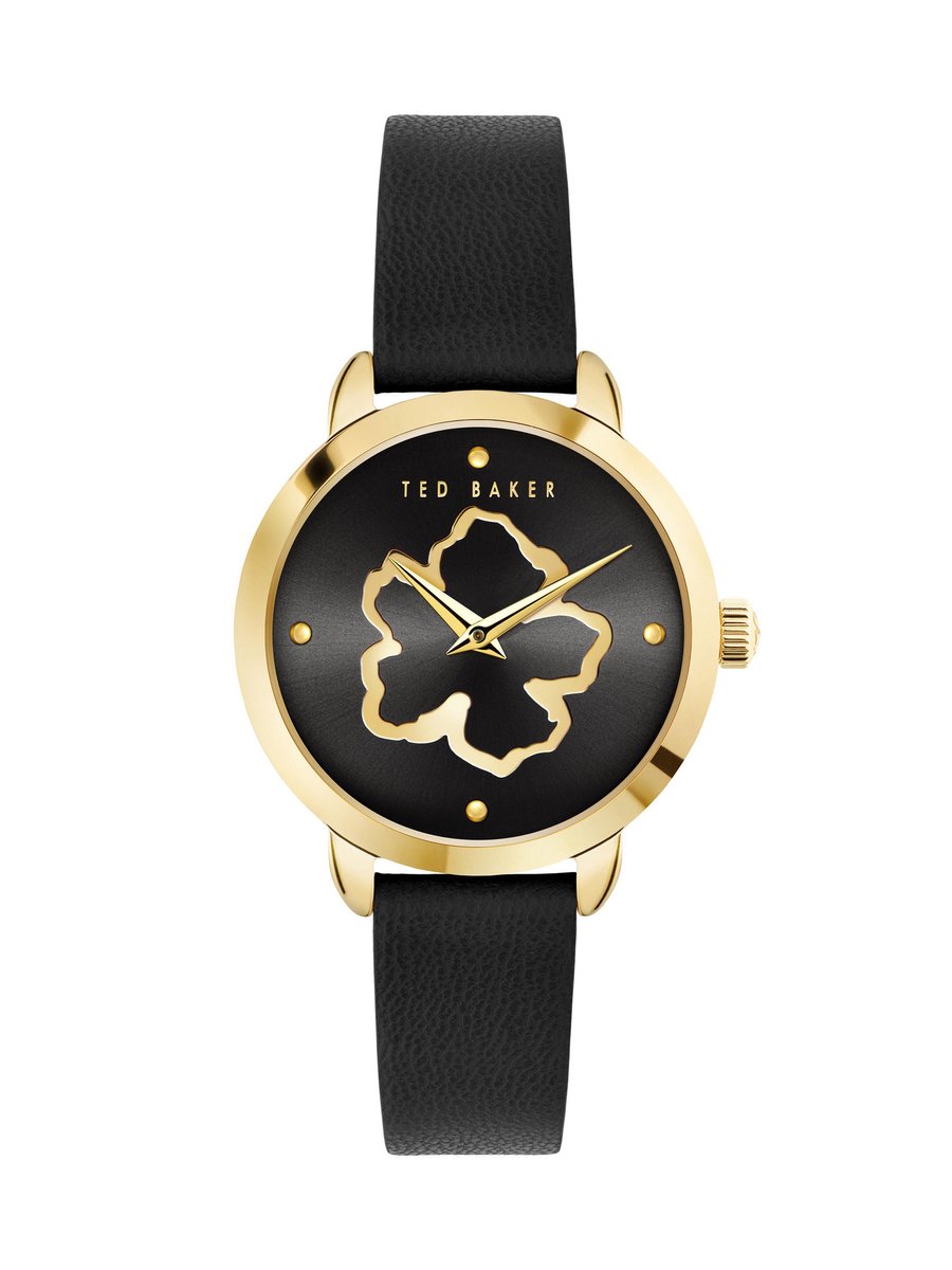 Ted Baker Fleure Tb Iconic Kwarts Analoog Horloge Zwart Case: 100% Stainless Steel | Armband: 100% Leather 34 BKPFLS302W0
