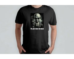 Alien I'm just Here for Weep - T Shirt - FunnyAF - ViralLaughs - TooFunny - CrazyFun - Vibes - Grappig - LachenGeblazen - ViralGaan - TeGrappig