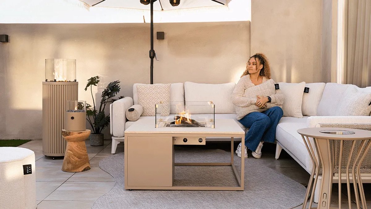 Cosi Cosiloft 100 - Fire Table - Sandy Beige with Stone Look