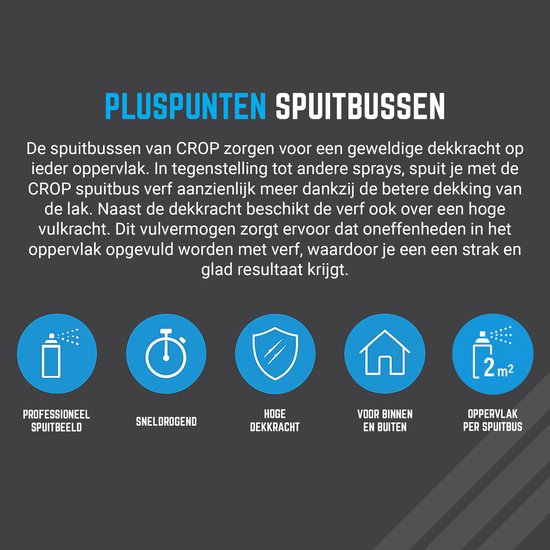 Bombe aérosol CROP RAL 6018 Vert jaune - Brillant - 400 ml - Peinture aérosol Vert - 100 % grand teint - Séchage rapide - Intérieur et extérieur - RAL6018