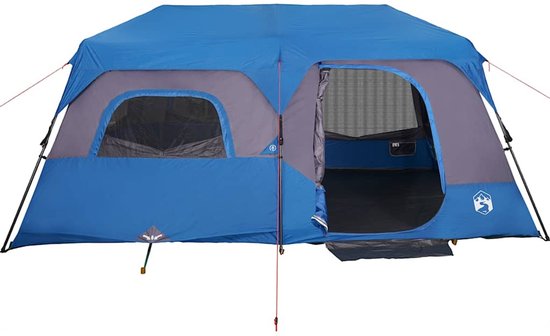 vidaXL Gezinstent 9-persoons - Waterdicht - Blauw Familietent - Gezinstent - Kampeertent - Bungalowtent - Waterdicht Tent van Vidaxl — afbeelding 4