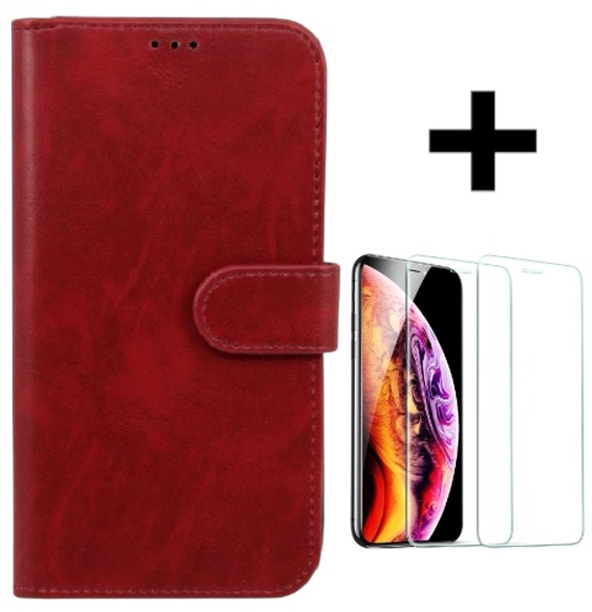 Rico Vitello excellent Wallet Case Geschikt voor Apple iPhone X/xs / iphone 10 X/Xs hosje kleur Rood