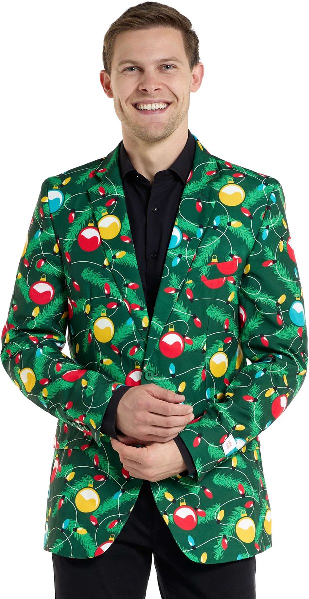 OppoSuits Men's Christmas Tree with Lights Blazer - Kerst jasje - Verkleedkleding - XMAS - Fout Kerstpak - Maat EU 52