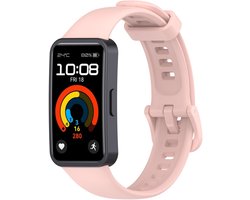 Strap-it Siliconen Classic bandje - geschikt voor Huawei Band 8 / Huawei Band 9 / Huawei Band 10 (roze)