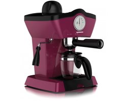 Heinner Charm HEM-200BG Handmatige Espressomachine – 800 W – 3,5 bar – Waterreservoir 250 ml – Voor Espresso en Cappuccino – Melkopschuimer – Frontthermometer – Bordeauxrood